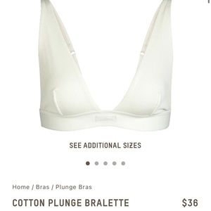 SKIMS cotton plunge bralette